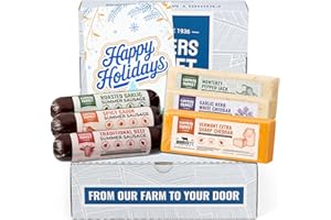 DELI DIRECT Farmers Market Gift Basket, Gluten Free, Keto, Paleo, Low Sodium, Zero Sugar, Christmas Charcuterie Board, Holiday Meat and Cheese Gift Baskets, Classic Assortment