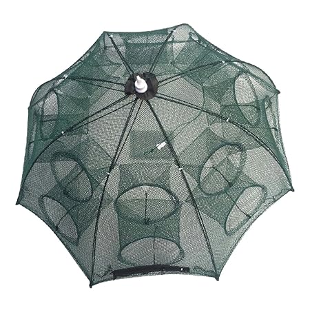 Dreamworldeu 4-20 Eingängen Köderfischreuse Falterbare Fischreuse Aalreuse für Fisch Garnelen Krabben Köder