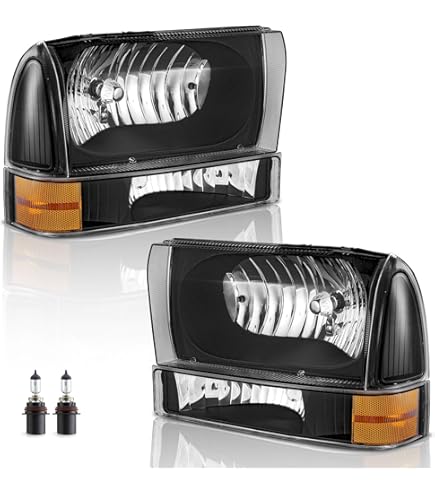 Headlights For Ford E-350 Super Duty Conversion Headlights For 1999-2004 Ford Super Duty F250/F350/Excursion - 1 Pair Halogen Headlights DOT Certified - Foto 8