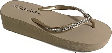 rhinestone flip flops amazon