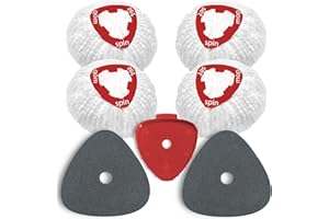 OKCEDIER 7 Pack Spin Mop Replace Head for O Cedar EasyWring 1 Tank, Includes 4 Microfiber Mop Replacement Refill, 2 Prone to Foaming Scrubber Sponge Brushes & 1 Connector for Kitchen, Bathrooms, Glass