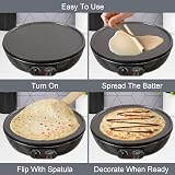 Quest Electric Pancake Maker & Crepe Maker 12 inch Non Stick Surface view 2