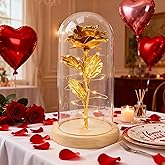 HipTree Birthday Gifts for Women,Mothers Day Rose Gifts for Mom,Gold Rose Flowers for Mom from Daughter or Son,Gift for Sister,Her,Grandma,Wife Christmas and Valentines Day Gifts Decor