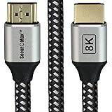 HDMI Cable (8K, 4K, HDCP 2.2, HDR, ARC, 48Gbps) with Braided Cord, 6 Feet