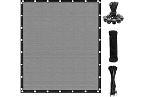 Artpuch Outdoor Shade Cloth with Grommets 6'X10' Privacy Screen Patio Porch Pergola Garden Shade Cover for People Pet Plant, Grey