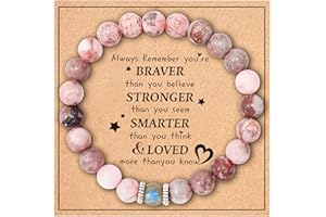 OUXUNX Easter basket stuffers gifts ideas for teen girls daughter girlfriend wife friends teenager inspirational moonstone bracelet for women，Easter basket stuffers egg fillers，teen girls friends，beaded bracelet