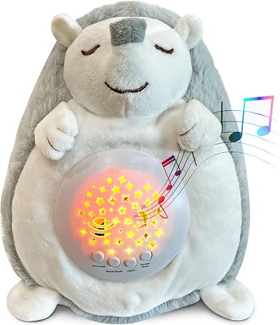 Soreli Baby Sleep Aid Grey Soother Newborn Gift Music Light Projection Voice