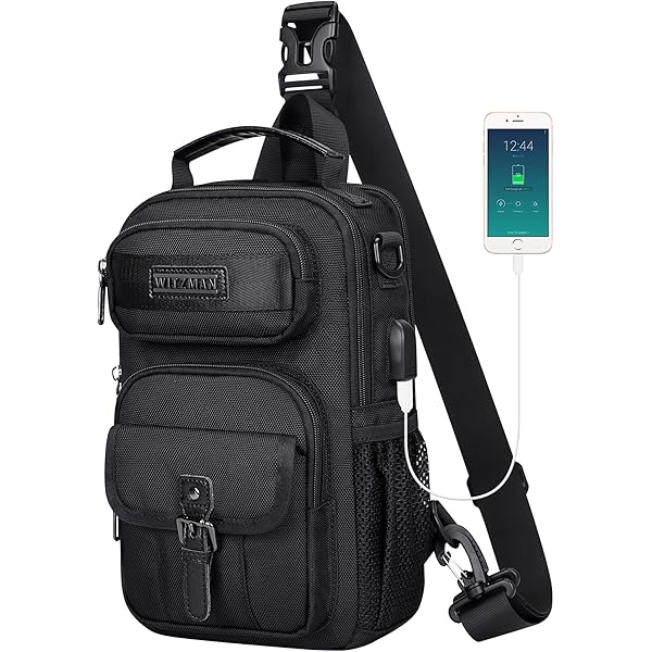 O-TBOST 4L Sling Bag Crossbody Pack - Adjustable Daypack For Travel Hiking Biking | Black Unisex Bag