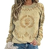 MARSVOVO Sweatshirts for Women Trendy Crewneck Pullover Classic Graphic Sweatshirt Loose Comfy Fall Basic Tops