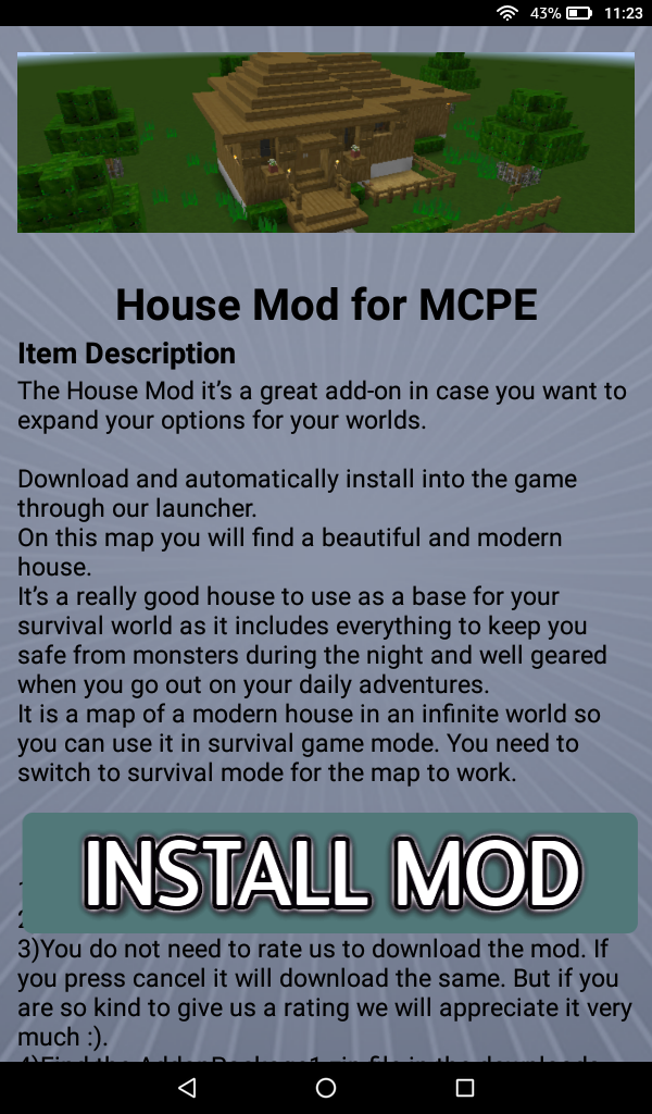 House Mod for MCPE