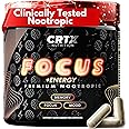 Nootropic Strongest Focus Supplement - Clinically Backed Ingredients Made in USA - Scientifically Backed Doses - Supplement for Brain Fog - AlphaGPC, Lions Mane, Rhodiola and More 10:1 90 Capsules