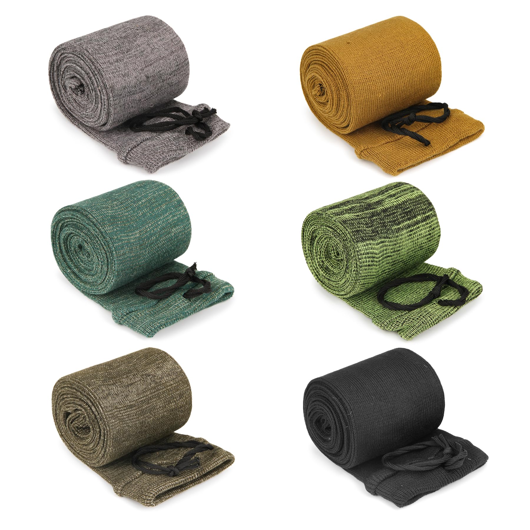 VicBre Silicone Treated Gun Socks,54 x 4 Inch Elastic Design Knit Gun Sock Sleeve for Rifles and Shotguns Without scopes, Drawstring Closure Gun Protection Accessories(Mix Color)