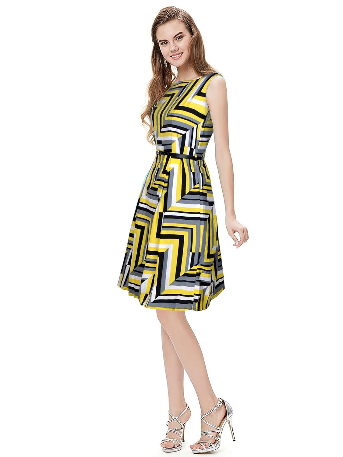 purvaja women's crepe skater dress