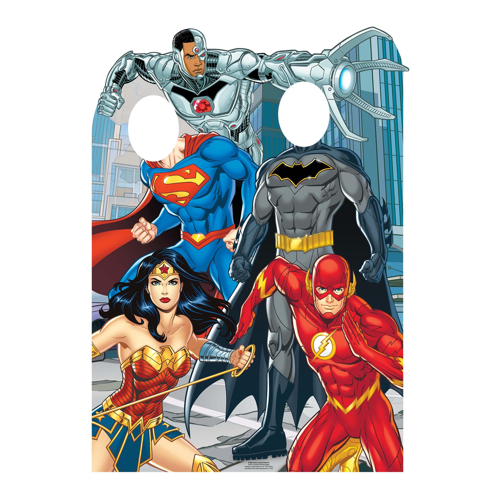 STAR CUTOUTS SC886 Life Size Cut Out Justice League Stand-in 135cm Tall 96 Wide, Multicolour