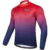 ROTTO Cycling Jersey Mens Bike Shirt Long Sleeve Gradient Color Series