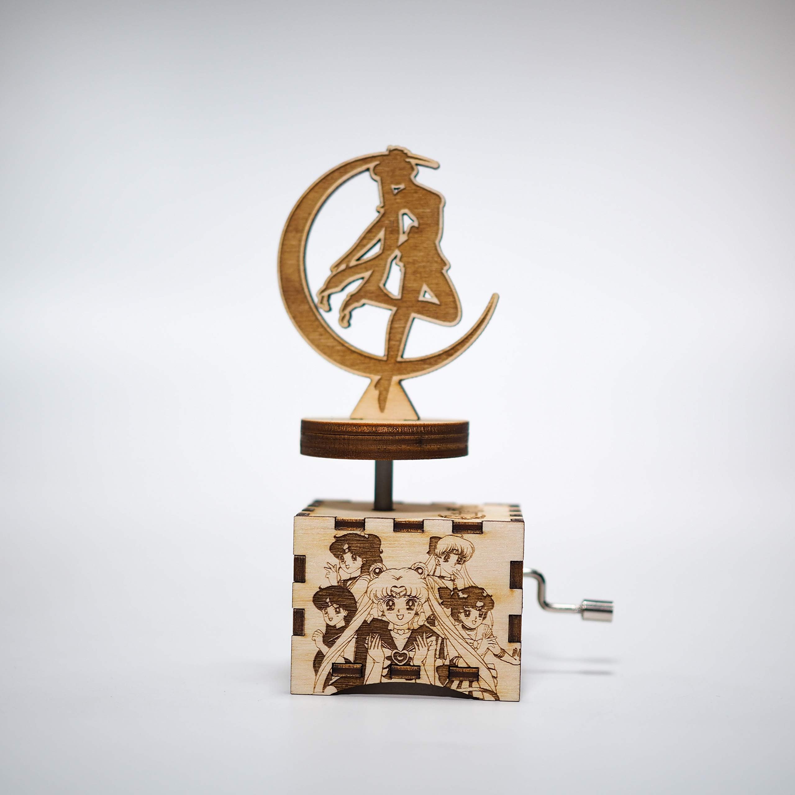 Sailor Moon music box - Sisters of the moon - Personalized gift - Hand cranked mechanism