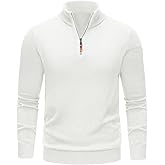 TACVASEN Men's 1/4 Zip Sweaters Cotton Casual Pullover Sweaters Knit Fall Winter Sweatshirts