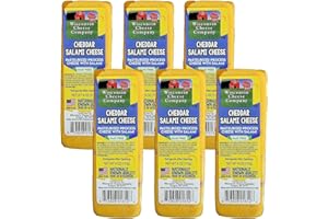 Wisconsin Cheese Company - 100% Wisconsin Cheddar Cheese 4 oz. (Pack of 6 Blocks) Great for Charcuterie Boards & Gifts. Premium Wisconsin Cheese