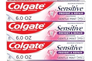 Colgate Sensitive Toothpaste with Whitening, Prevent and Repair, 6 Ounce, 3 Pack