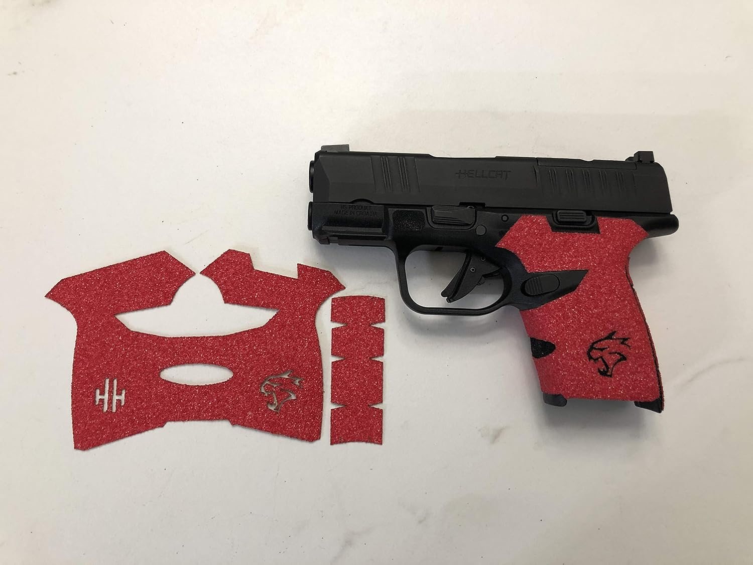 Handleitgrips Red Sandpaper Gun Grip Enhancement for Springfield Hellcat Sports