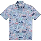 Reyn Spooner Men's Fish Print Hawaiian Aloha Shirt - Pullover