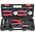 Knoweasy Crimp Tool Kit for Deutsch DT Connectors: Close Barrel and Open Barrel Crimper, Deutsch Removal Extraction Tool, Solid and Stamped Contacts, Weather Pack Terminals - Includes 8PCS