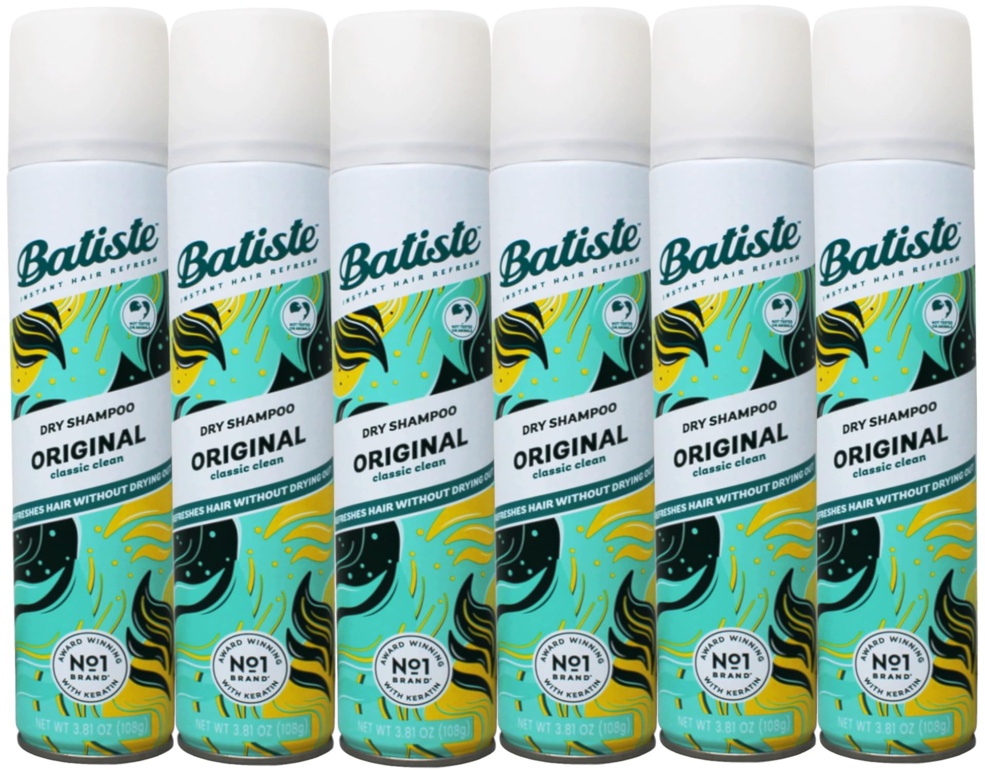 Batiste Dry Shampoo Original 200 ml (Pack of 6)