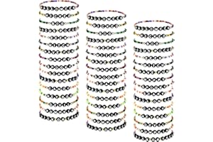 Otuuz 48 Pcs summer Kids Friendship Bracelet Set Adjustable Beads Bracelets Cute Friendship Princess Pretend Play Stretch Jewelry Set for Girls Women(Spooky)