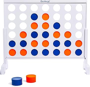 Giant 4-in-A-Row Connect Game - 4 to Score Life Size Jumbo Family Playset - Fun for Adults and Kids Outdoor, Lawn, Yard, and Party Get Togethers (36