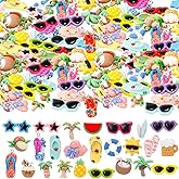 Giegxin 40 Pcs Summer Resin Charm Hawaii Beach Coconut Flamingo Plumeria Flower Flatback Cabochon Accessories Cute Embellishments Bulk for Jewelry Cellphone Case Scrapbooking DIY(Summer)
