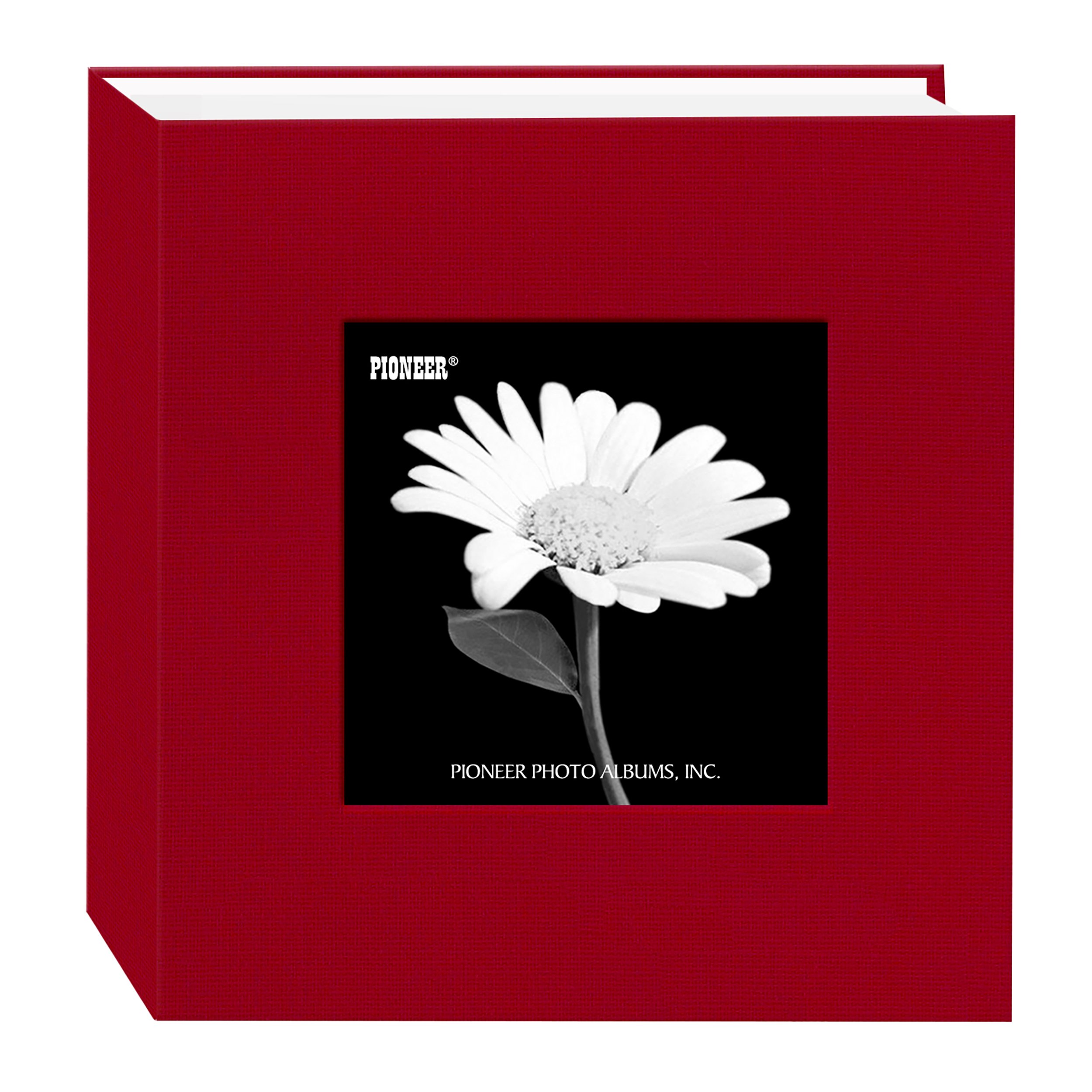 Pioneer 100 Pocket Fabric Frame Cover Photo Album, Apple Red