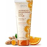 Skin Aesthetics Vitamin C & Turmeric Face Scrub – Gentle Exfoliator For Dark Spots, Uneven Tone & Glowing Skin – Dermatologist Tested, Anti-Aging, Korean Skin Care – Clean Beauty, Vegan – 6.76 Fl Oz