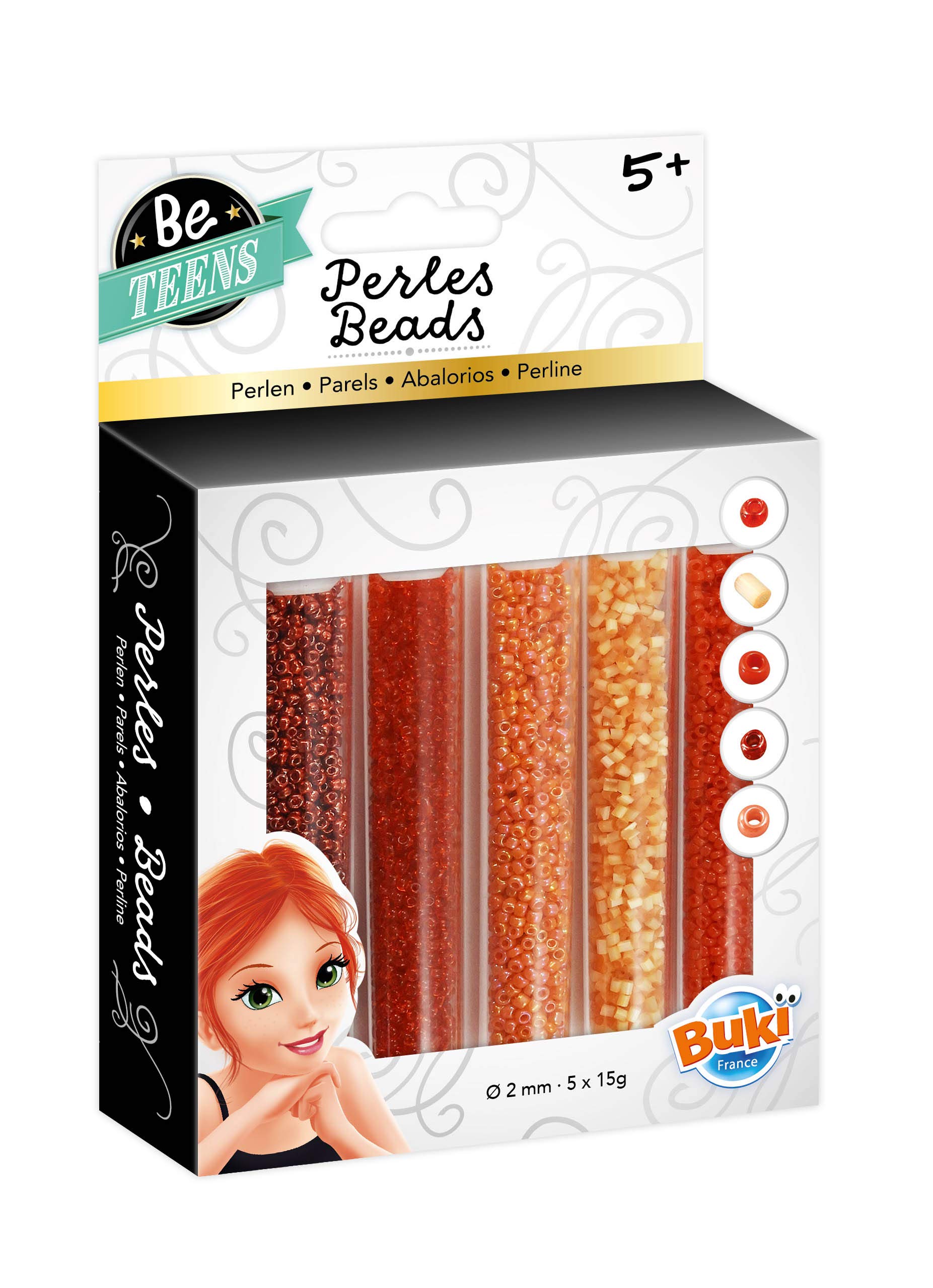 Buki - Bead Tubes-Red, PE004