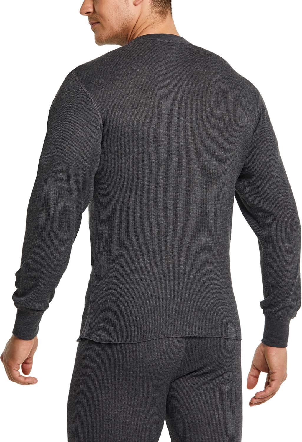 CQR 1 or 2 Pack Men's Long Sleeve Thermal Underwear Tops, Midweight Waffle Crewneck Shirt, Winter Cold Weather Thermal Shirts: Clothing