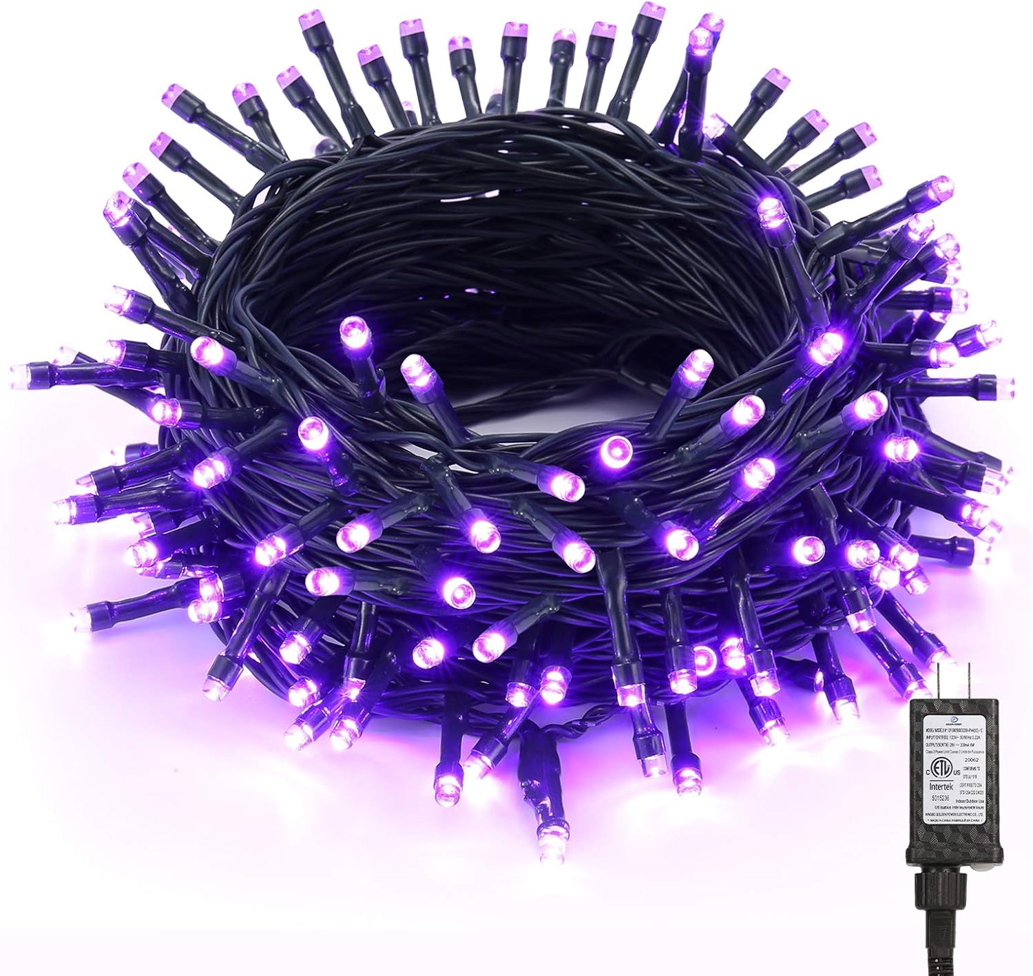 BrizLabs Purple Lights, 78.74ft 240 LED Halloween Lights, Plug in Halloween Lights