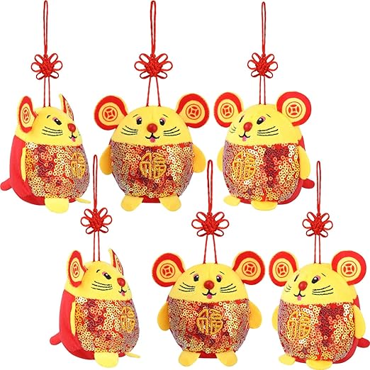Amazon Com Chinese New Year Red Rat Ornament Decorations Year Of