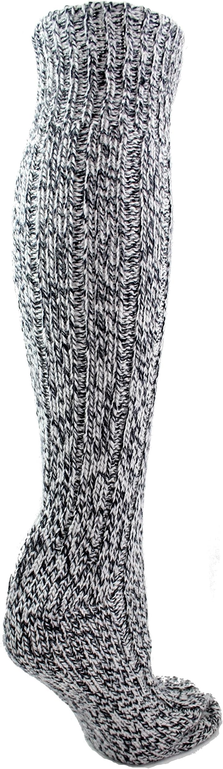 Pennine Walker Mens Wool Mix LONG Boot Socks Black Cream