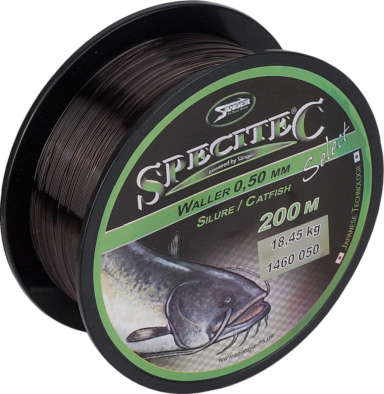 Specitec Sheatfish Line Diameter 0.50 mm Black Shadow Monofilament