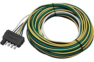 Wesbar 702275 5-Way Flat 25' Trailer End Wire Harness, 1 Pack