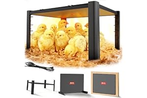 PETNF Chicken Coop Heater & Chick Heat Plate - 11.8x15.8in for Hen Warmth & 10-20 Chicks, 3-Way Adjustable Stand, 95-167°F 140W Efficient Heating, Durable Safe for Brooders/Coops, Farmers & Pet Owners