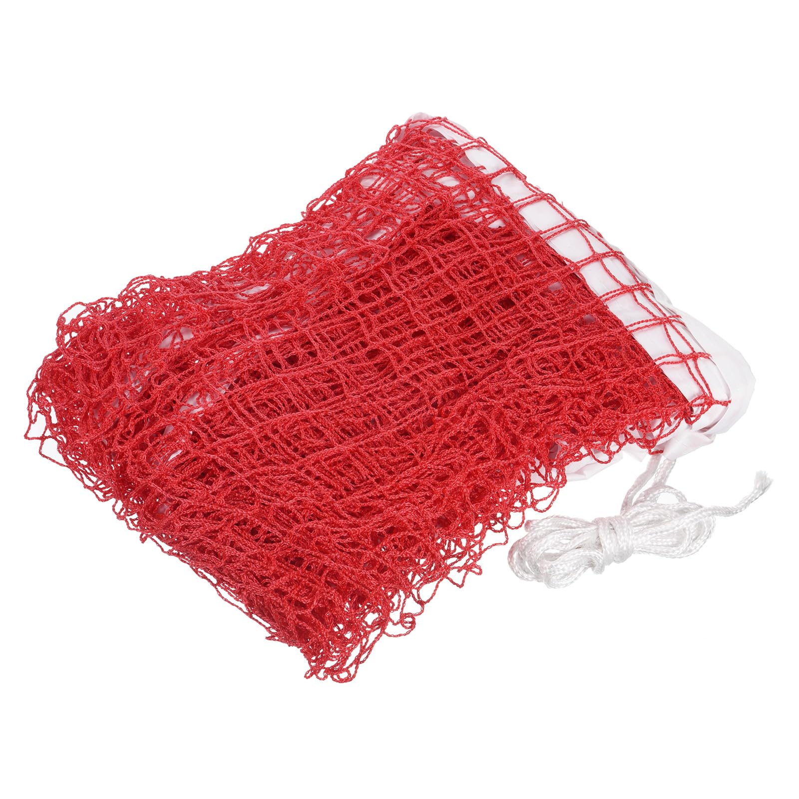 M METERXITY Foldable Badminton Net - Portable Badminton Durable Badminton Replacement Polypropylene Net with Box for Indoor Outdoor Backyard (20x2.5Ft, Red)