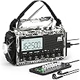 Emergency Radio 12000mAh Weather Radio NOAA Alert, Portable Solar Hand Crank Radio Battery Operated, AM/FM Shortwave Radio with Type-c Charger, Flashlight, SOS for Outdoor Camping Hurricane Survival