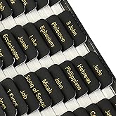 Mr. Pen- Laminated Bible Tabs, 75 pcs, Black, Gold Foil Embossed Lettering, Easy-to-Read & Apply, Tear Resistant Index Tabs f