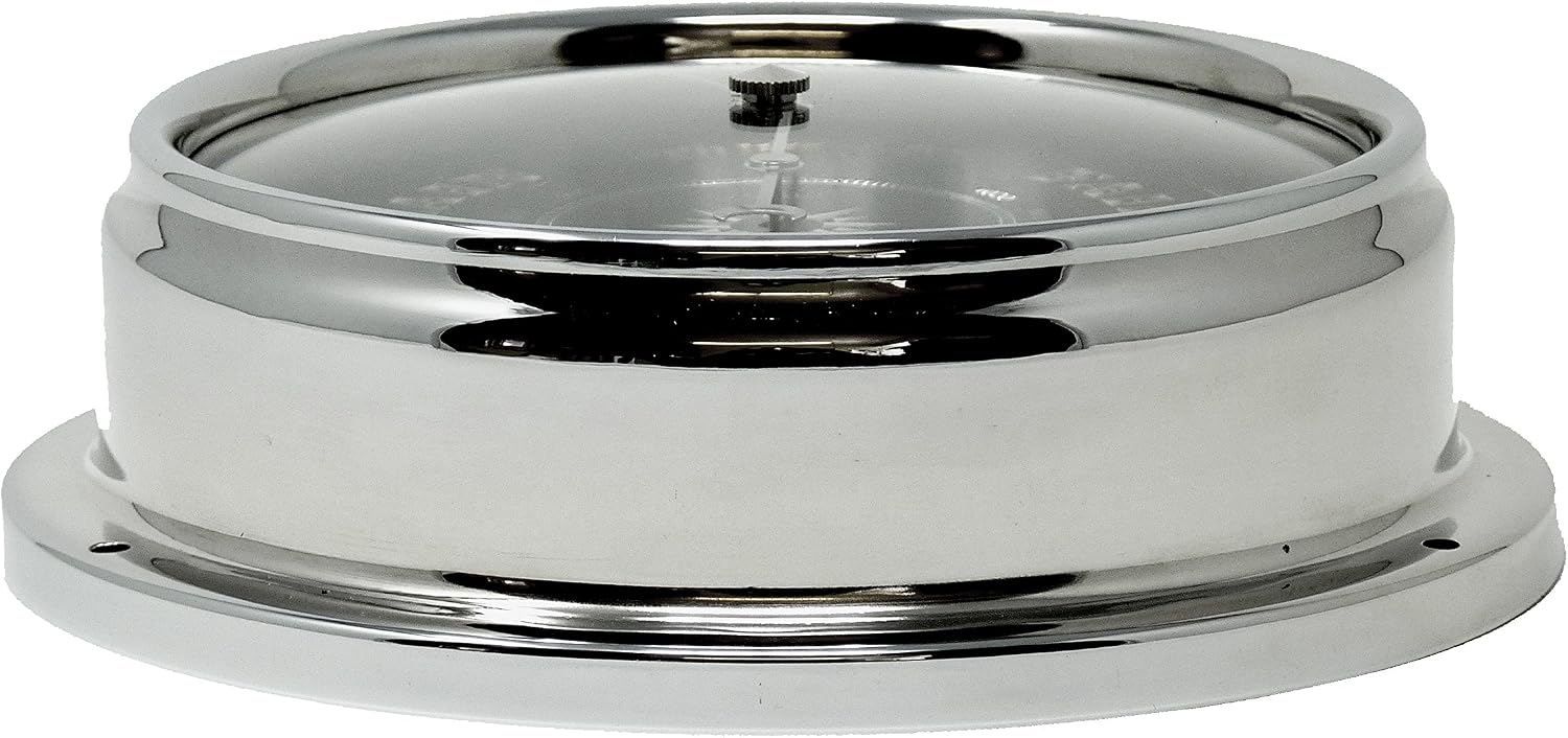 Tabic Prestige Traditional Barometer in Chrome with a Jet Black mirrored aluminium Dial - Image 3