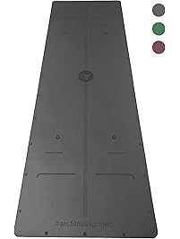 ARC fitness project 72&rdquo; x 24&rdquo; x 4mm NON-SLIP YOGA MAT w ARC ALIGNMENT PRO - ECO-FRIENDLY, WARRIOR-LIKE GRIP, Original Unique Alignment PRO Marker System, INVENTED by local Yogis - Instructor's choice