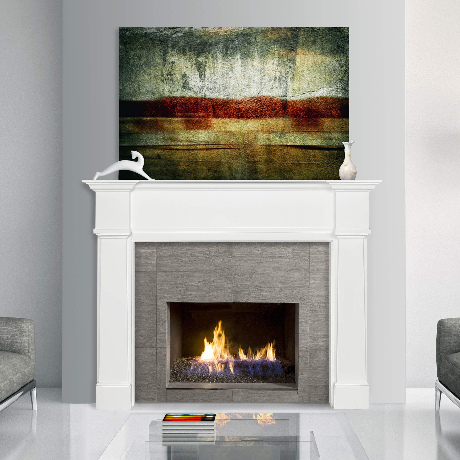 Pearl Mantels 55048 Richmond Fireplace Mantel Surround, 48Inch, White