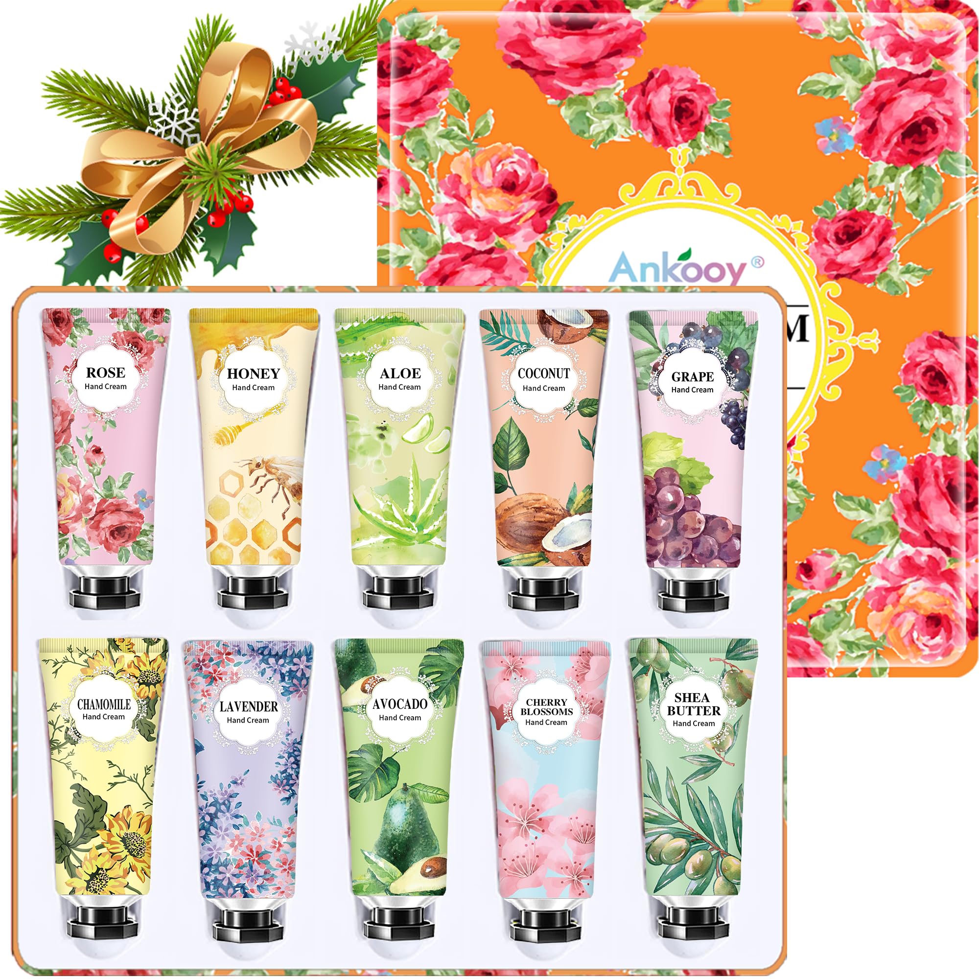 Photo 1 of 10 Pack Hand Cream Gifts Set, Stocking Stuffers for Teen Girls,Adults, Christmas Gifts for Women,Gifts for Teachers,Natural Plant Fragrance Scented Hand Lotion Travel Size Mini Lotion With Shea Butter