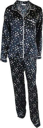 m&s black satin pyjamas