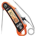 ThermoPro TP710 Instant Read Meat Thermometer Digital for Cooking, 2-in-1 Waterproof Kitchen Food Thermometer with Dual Probes and Dual Temperature Display for Oven, Grilling, Smoker & BBQ