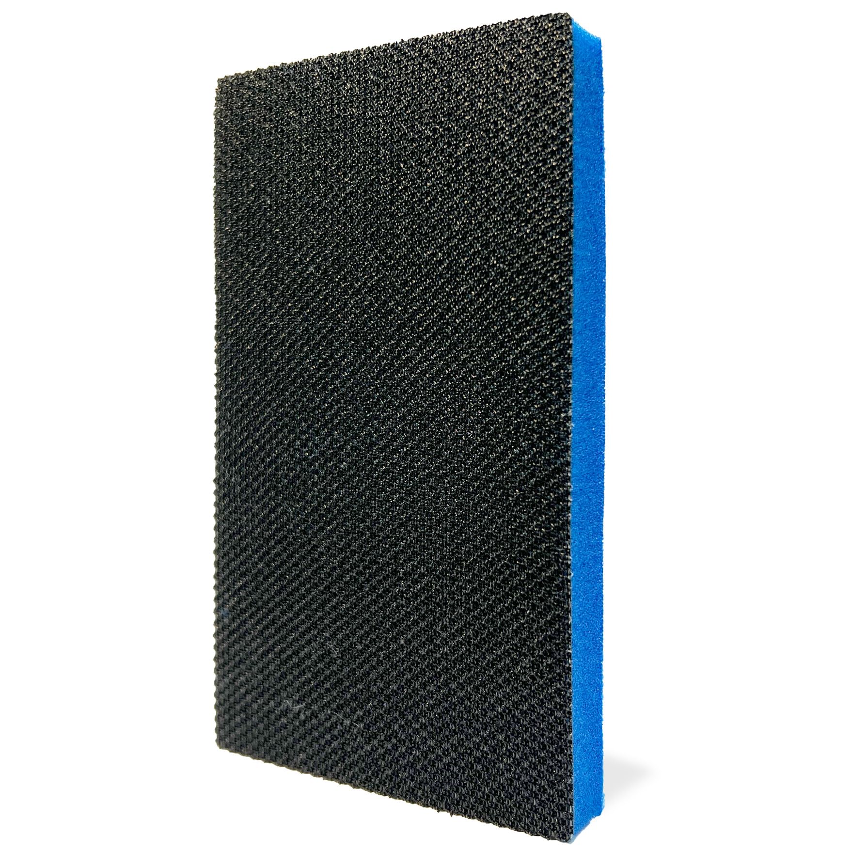 Firm Sanding Sponge Interface Pad for Hand Block Sanders, Ideal for Sanding Round & Curved Surfaces, Size 125mm x 70mm, Tough Hook & Loop Interface, No Extractor Holes for Even Abrasion